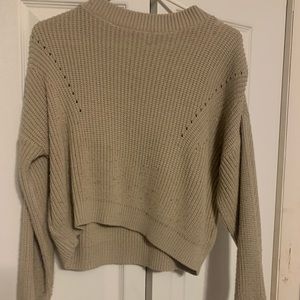 Brown/Nude Cropped Knitted sweater